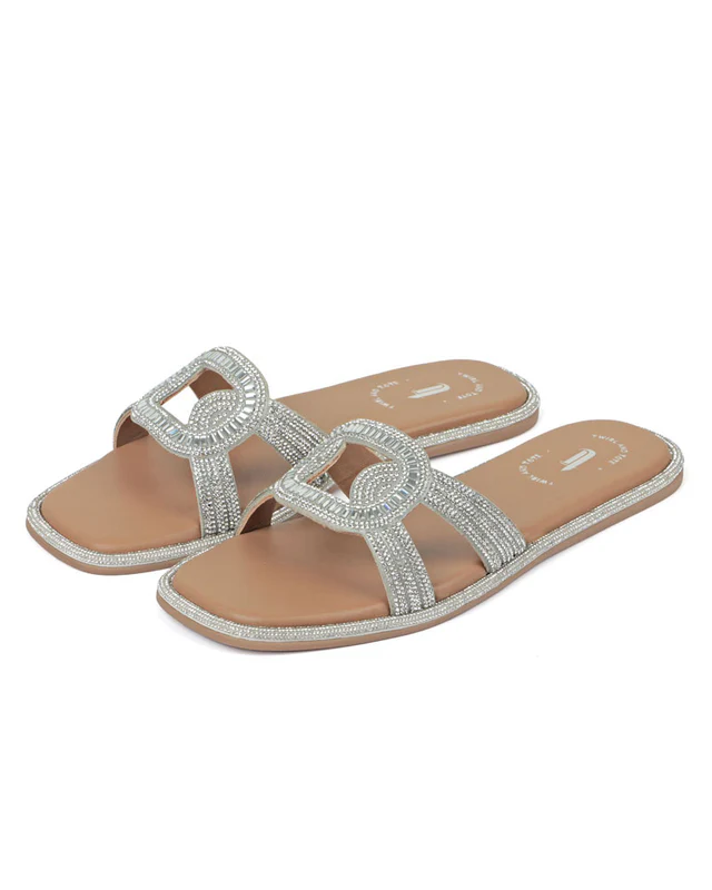 Glittering Charcoal Flats